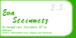 eva steinmetz business card